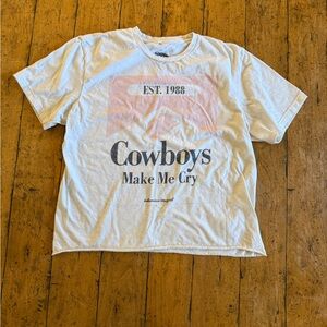 Cropped Western Graphic T-Shirt